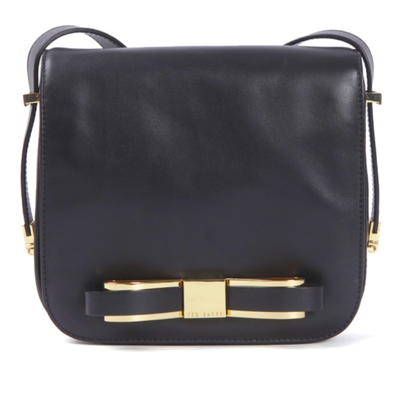 NWOT Ted Baker Beesome Slim Bow
Mid crossbody handbag,  8"x7.5"x2.25" BLACK - Picture 1 of 14
